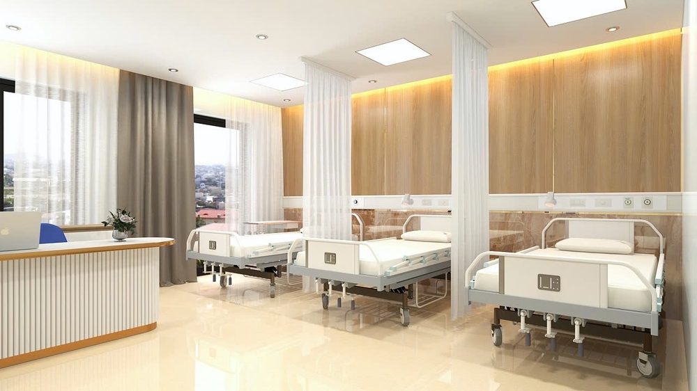Recovery room with medical beds at Kangnam Aesthetic Hospital